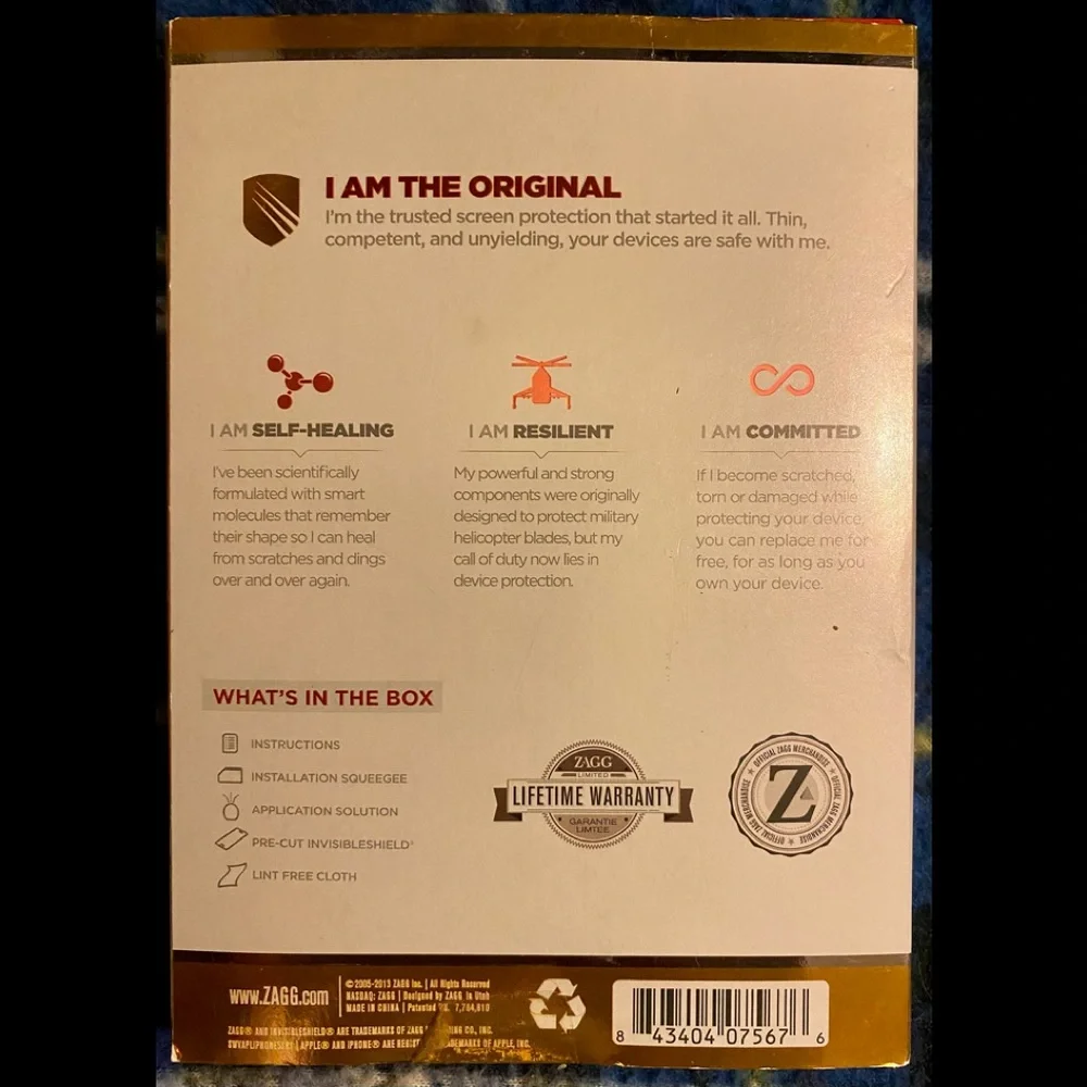 Zagg iPhone 5/ 5s/ 5c cell phone screen protector